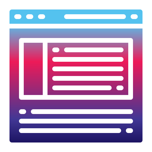 ウェブサイトのコンテンツ Generic Flat Gradient icon