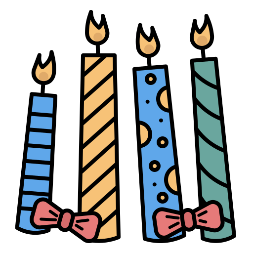 Свеча на день рождения Generic Outline Color иконка