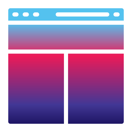 正方形のレイアウト Generic Flat Gradient icon