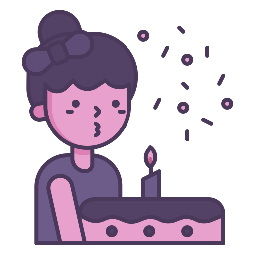 Birthday girl Generic Outline Color icon