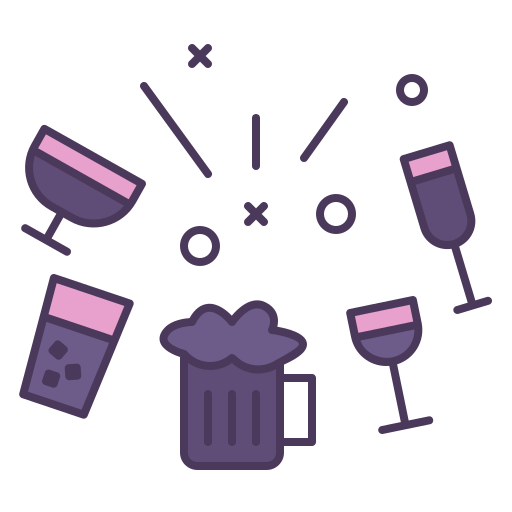 bebidas alcohólicas Generic Outline Color icono