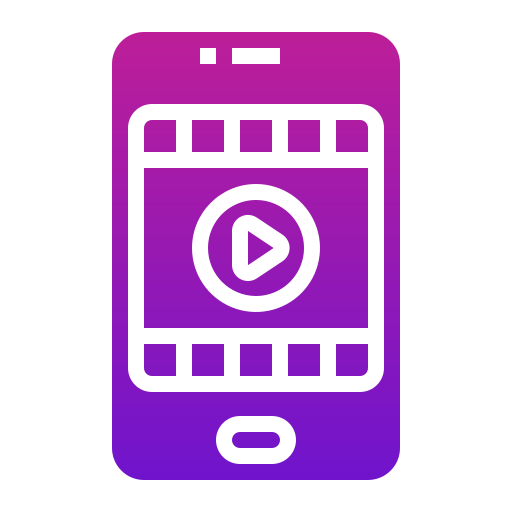 reproductor de video Generic Flat Gradient icono