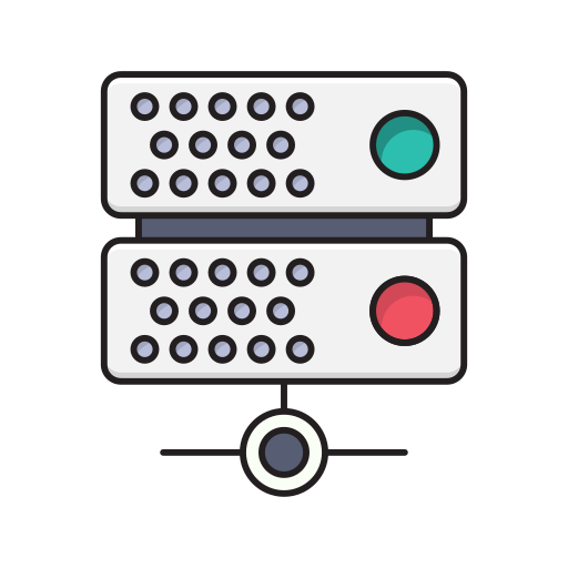 servidor Vector Stall Lineal Color icono