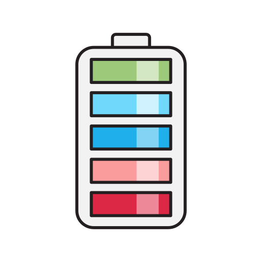 batterijniveau Vector Stall Lineal Color icoon