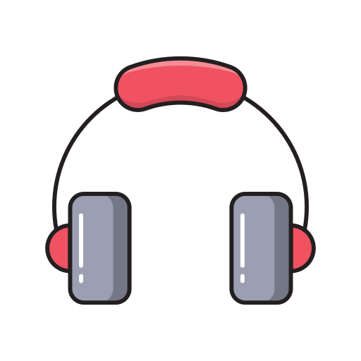 Headphone Vector Stall Lineal Color icon