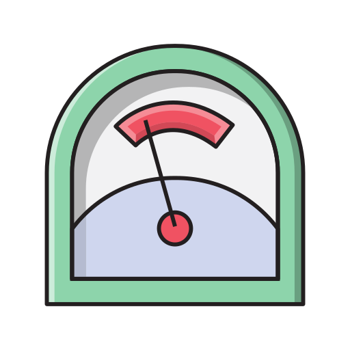 Speedometer Vector Stall Lineal Color icon
