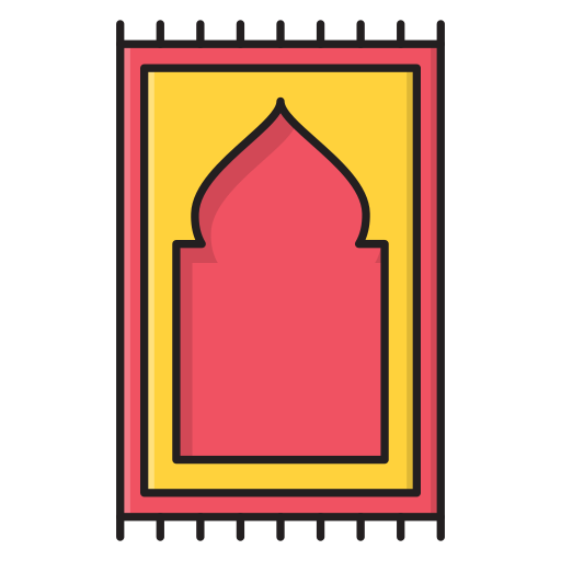 Prayer mat Vector Stall Lineal Color icon