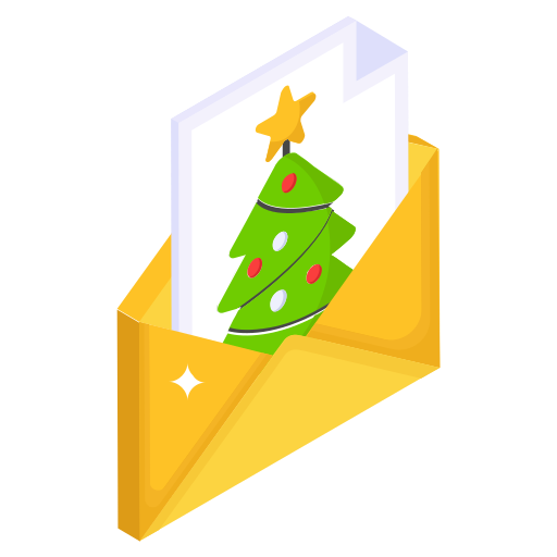 Christmas card Generic Isometric icon