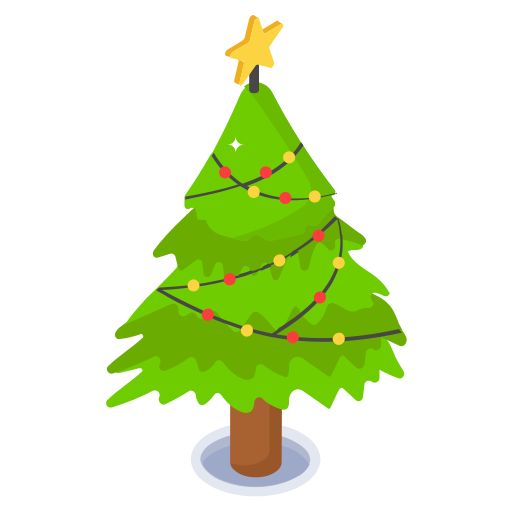 Christmas tree Generic Isometric icon
