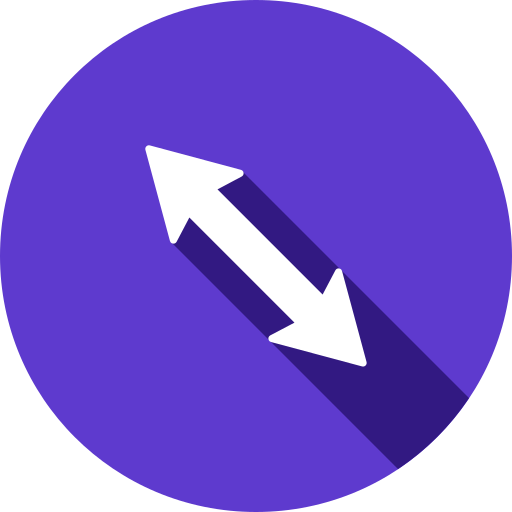 Diagonal arrow Generic Circular icon