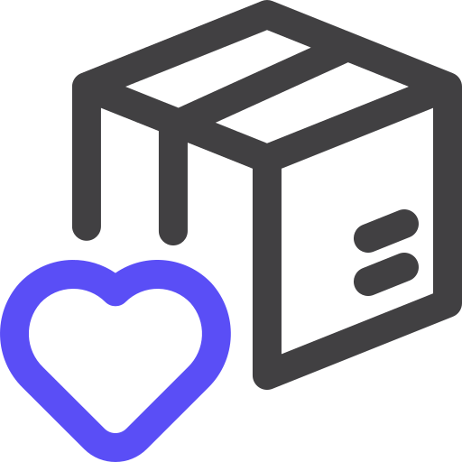 Heart box Generic Outline Color icon
