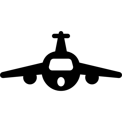 Вид спереди самолета  иконка