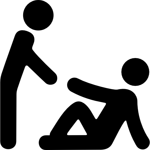 Person giving assistance  icon