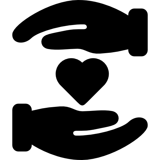 Heart in hands  icon