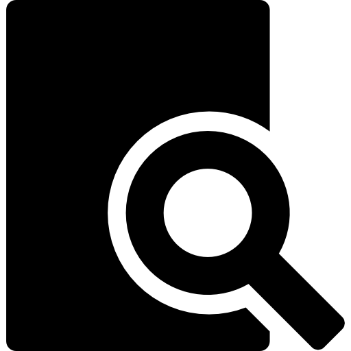 hulpmiddel voor het zoeken naar documenten  icoon