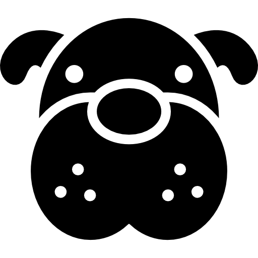 perro con mejillas regordetas  icono
