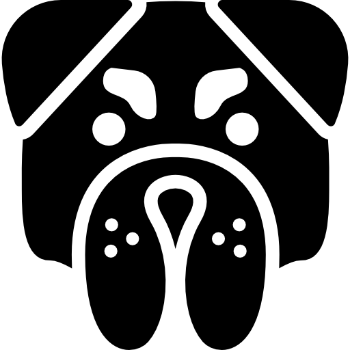 cara de bulldog enojado  icono