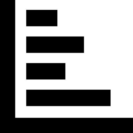 gráfico de barras horizontales  icono
