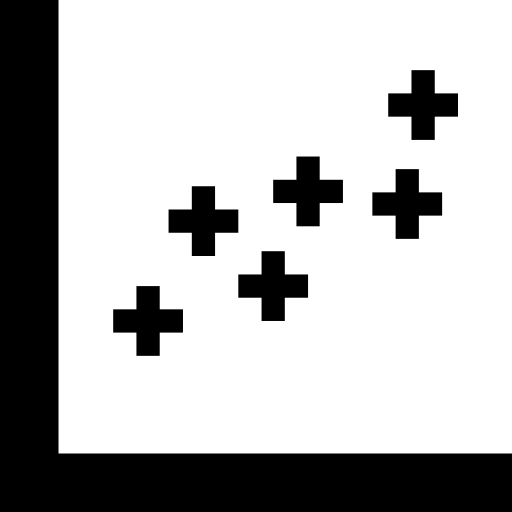 gráfico de dispersión  icono