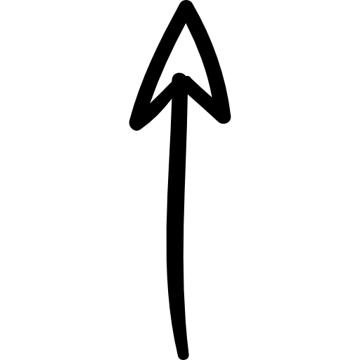 위쪽 화살표 Hand Drawn Black icon