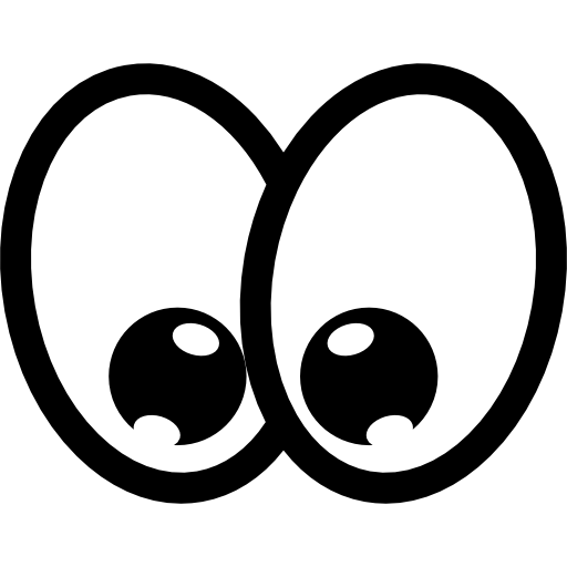 olhos felizes de desenho animado  Ícone