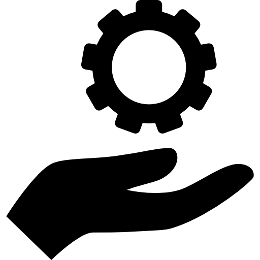 ręka trzyma bieg  ikona