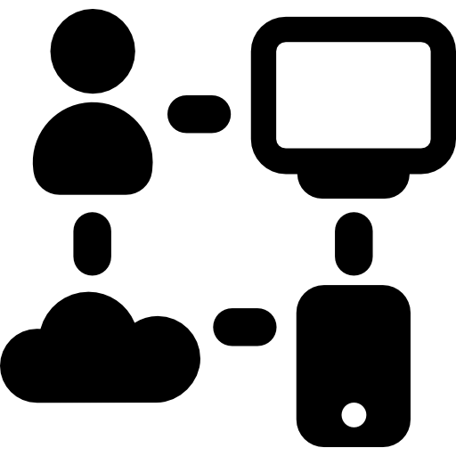 communicatie met gebruikers van cloudapparaten  icoon