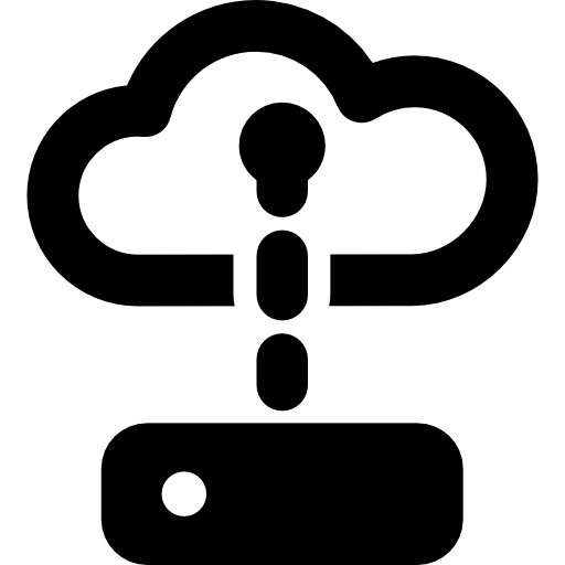 verbonden met de cloud  icoon