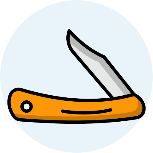 nóż kieszonkowy Generic Rounded Shapes ikona