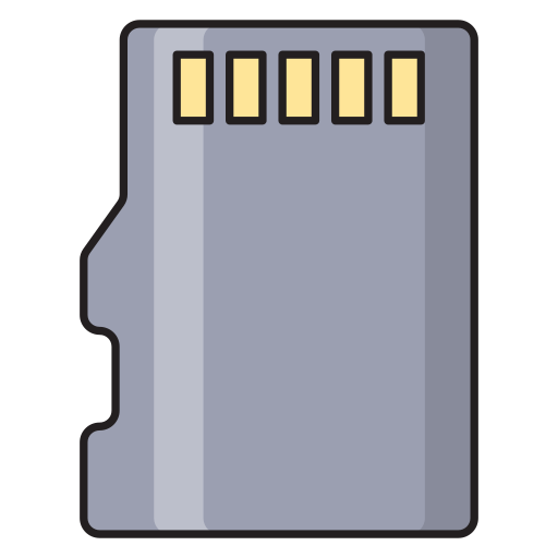 Memory card Vector Stall Lineal Color icon