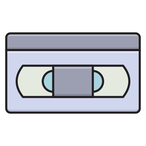 Cassette Vector Stall Lineal Color icon
