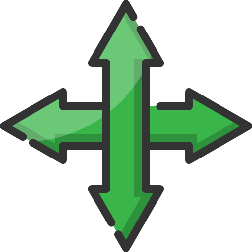 Four arrows Generic Outline Color icon