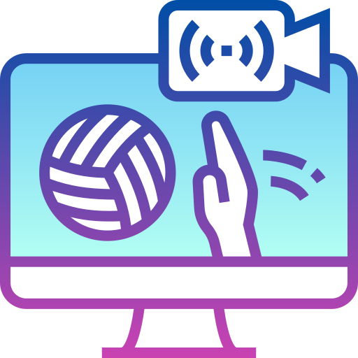 Volleyball Detailed bright Gradient icon