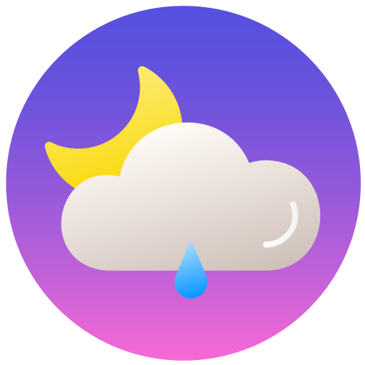 noche lluviosa Generic Circular icono