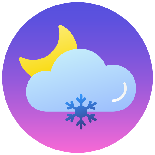 Night snow Generic Circular icon
