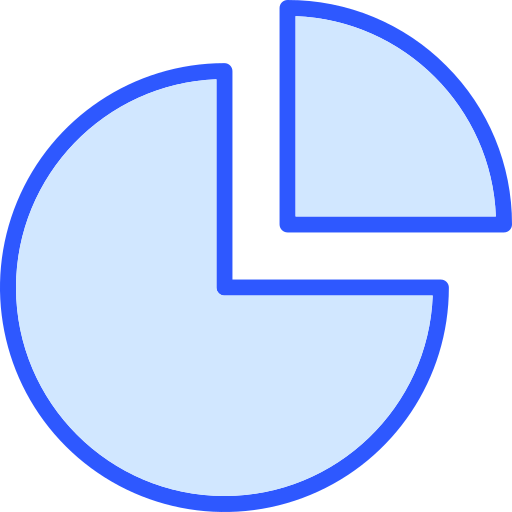 円グラフ Generic Blue icon