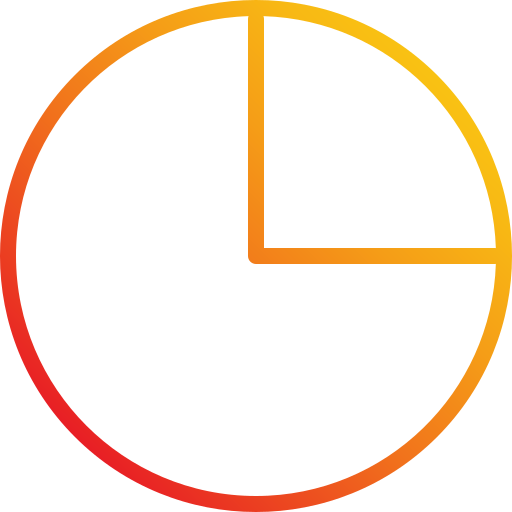 diagramme circulaire Generic Gradient Icône