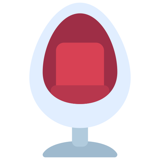 Egg chair Juicy Fish Flat icon