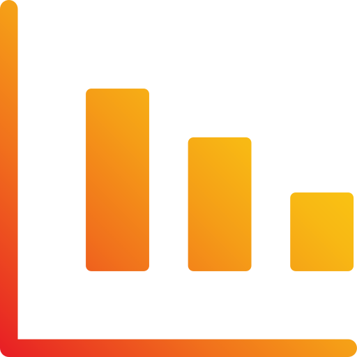 gráfico de barras Generic Flat Gradient Ícone