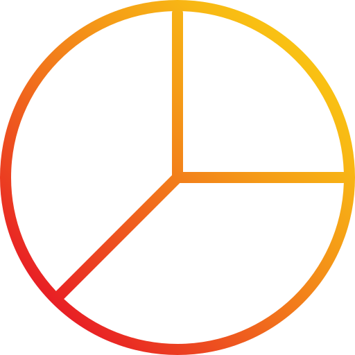 diagramme circulaire Generic Gradient Icône
