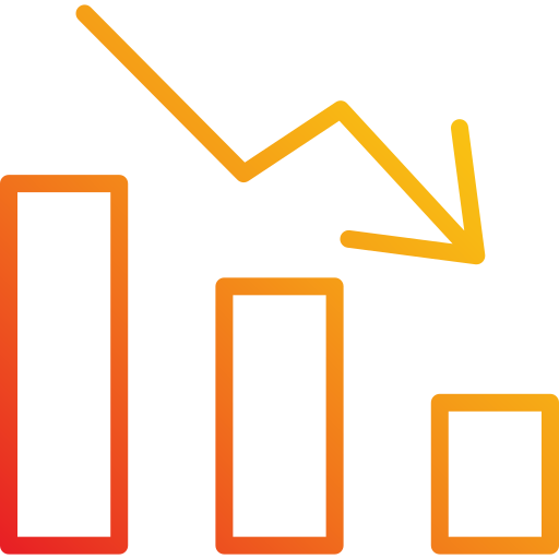 grafico in basso Generic Gradient icona