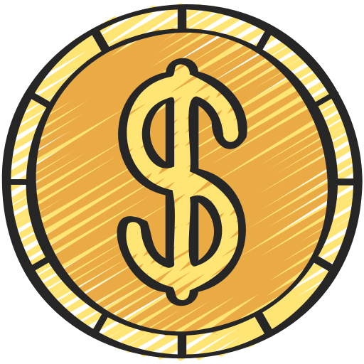 Dollar coin Juicy Fish Sketchy icon