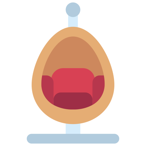 Egg chair Juicy Fish Flat icon