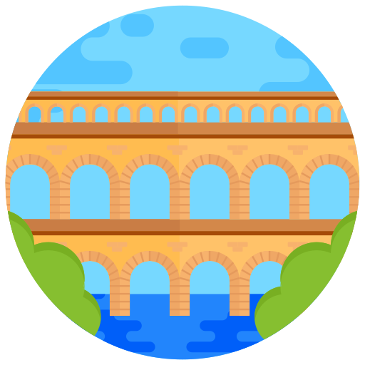 pont du gard Generic Flat icoon