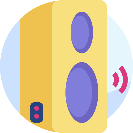 głośnik Detailed Flat Circular Flat ikona