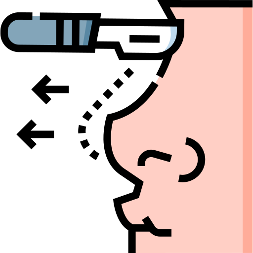 鼻整形 Detailed Straight Lineal color icon