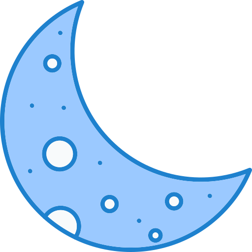 pół księżyc Generic Blue ikona