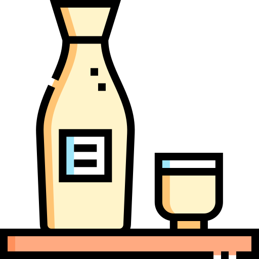Sake Detailed Straight Lineal color icon
