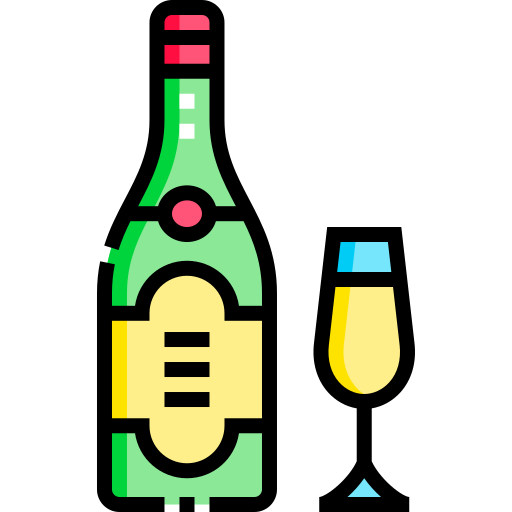 szampan Detailed Straight Lineal color ikona