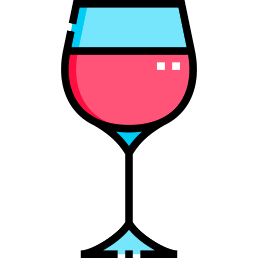 czerwone wino Detailed Straight Lineal color ikona